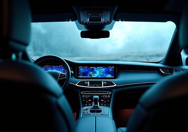 Interno del veicolo tecnologico Nimbus Journeys